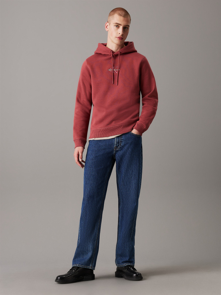 Κόκκινο Hoodie Με Μονόγραμμα  Άνδρας