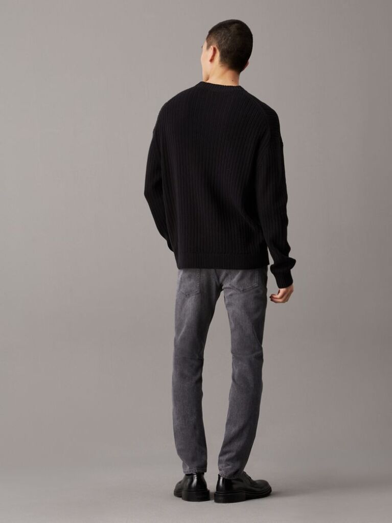 Grey Slim Tapered Jeans  Men