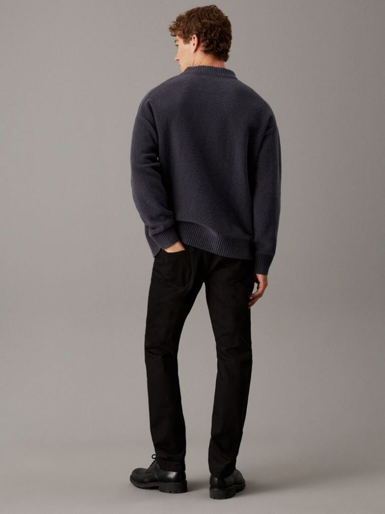 Black Slim Straight Jeans  Men