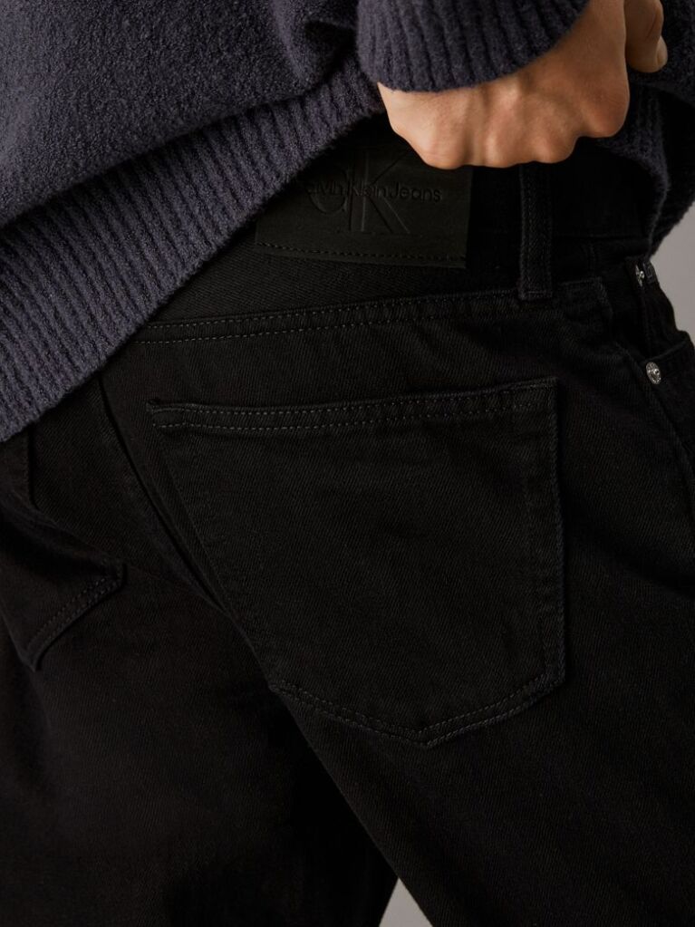 Black Slim Straight Jeans  Men