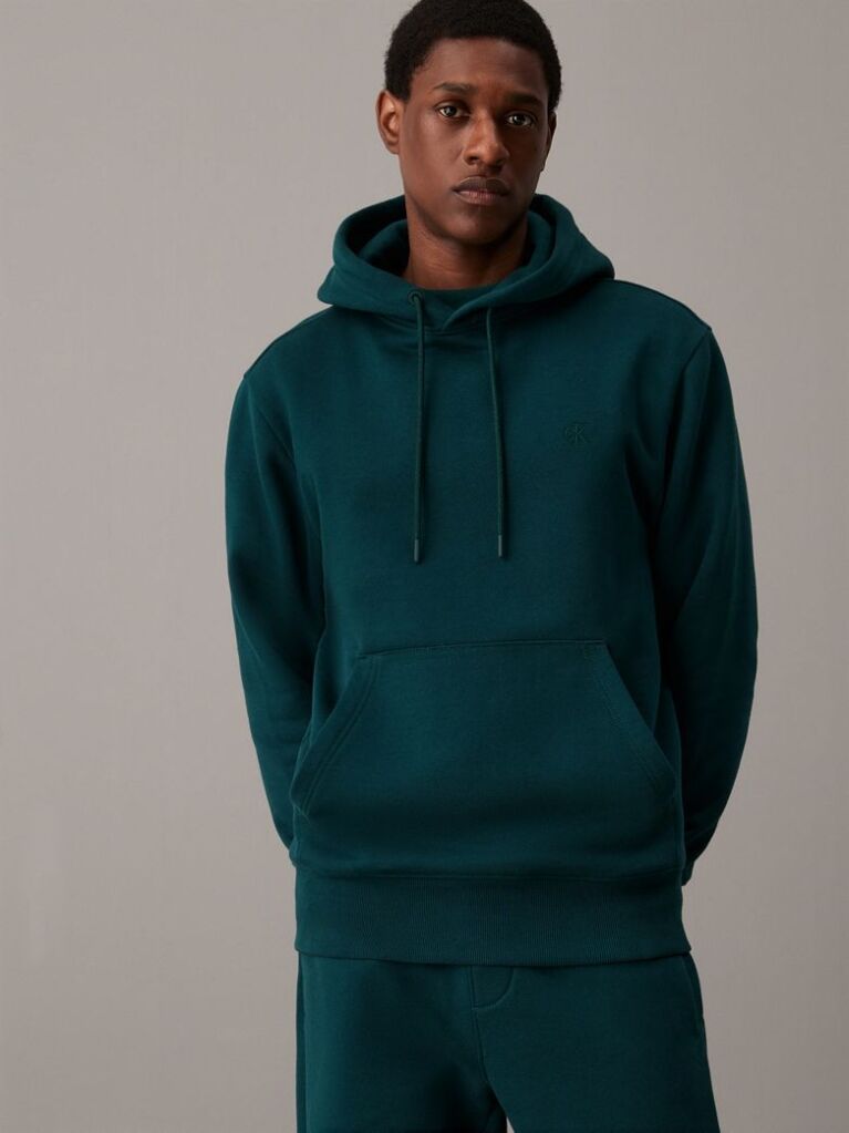 Πράσινο Hoodie Από Χοντρό Fleece  Άνδρας