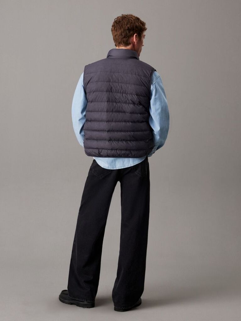 Black Lightweight Down Puffer Gilet  Men