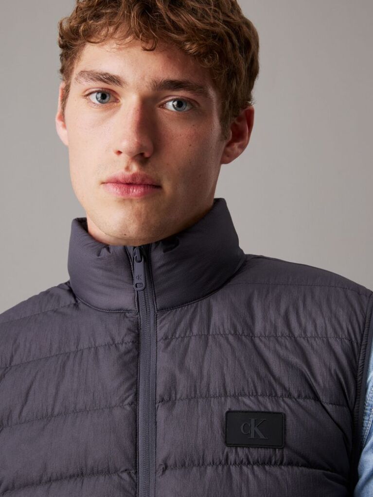 Black Lightweight Down Puffer Gilet  Men