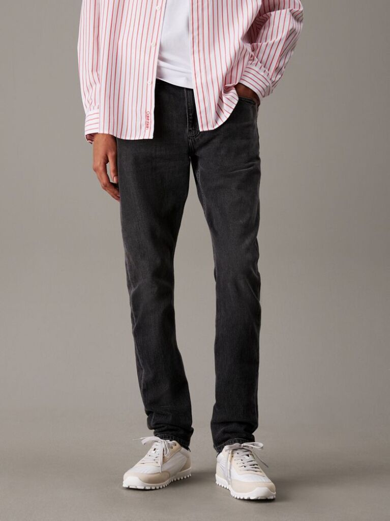 Black Slim Tapered Jeans  Men