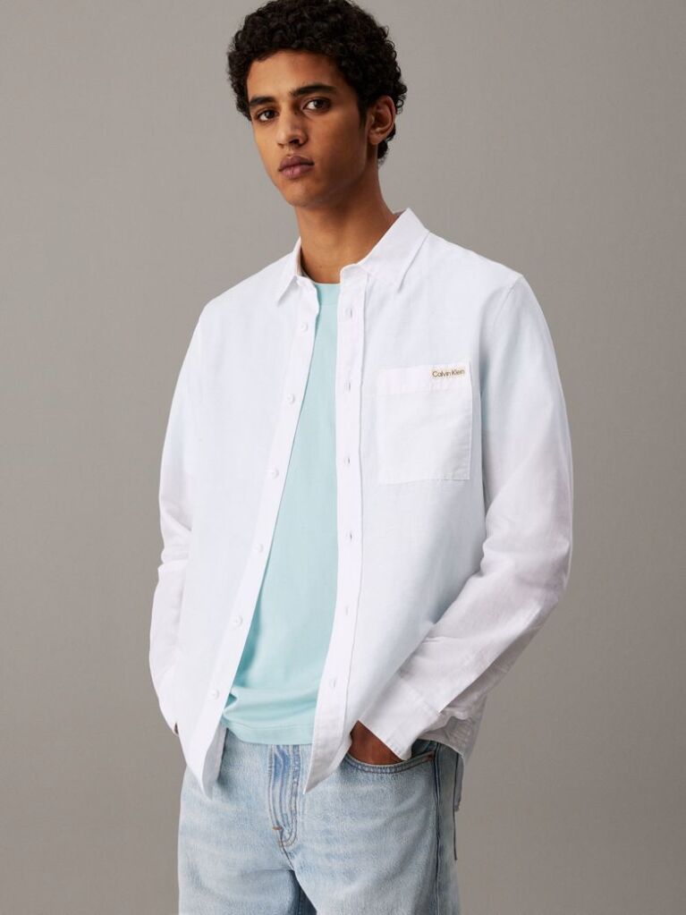 White Linen Cotton Shirt  Men