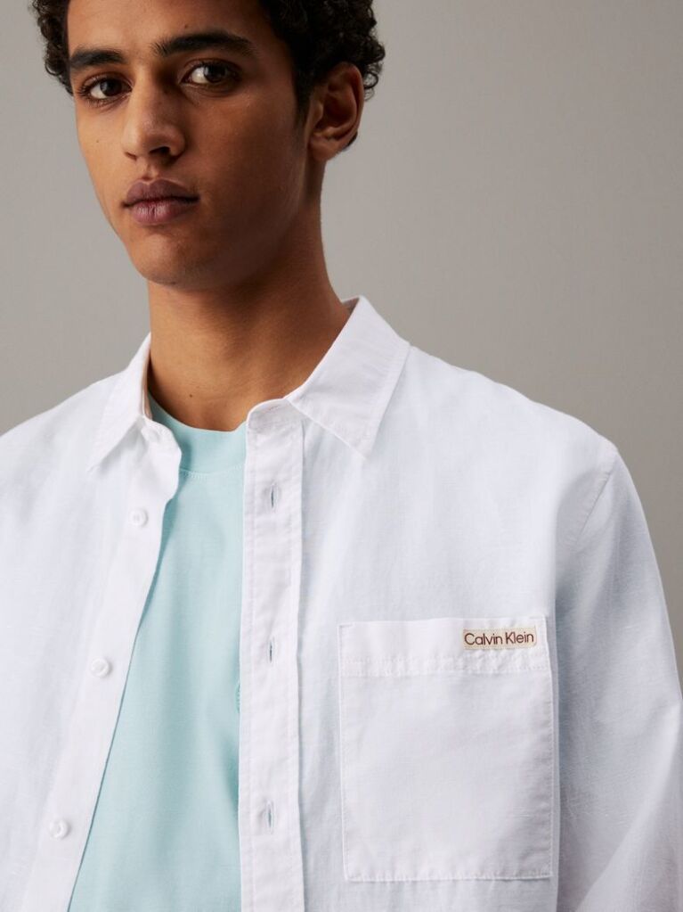 White Linen Cotton Shirt  Men