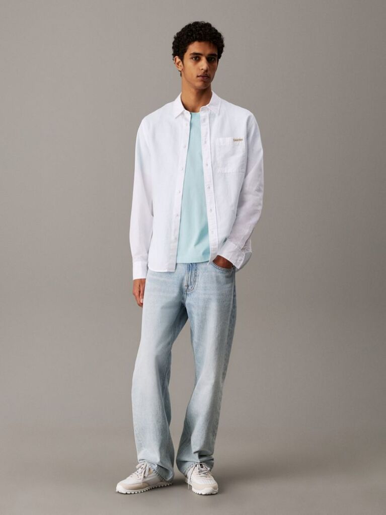 White Linen Cotton Shirt  Men