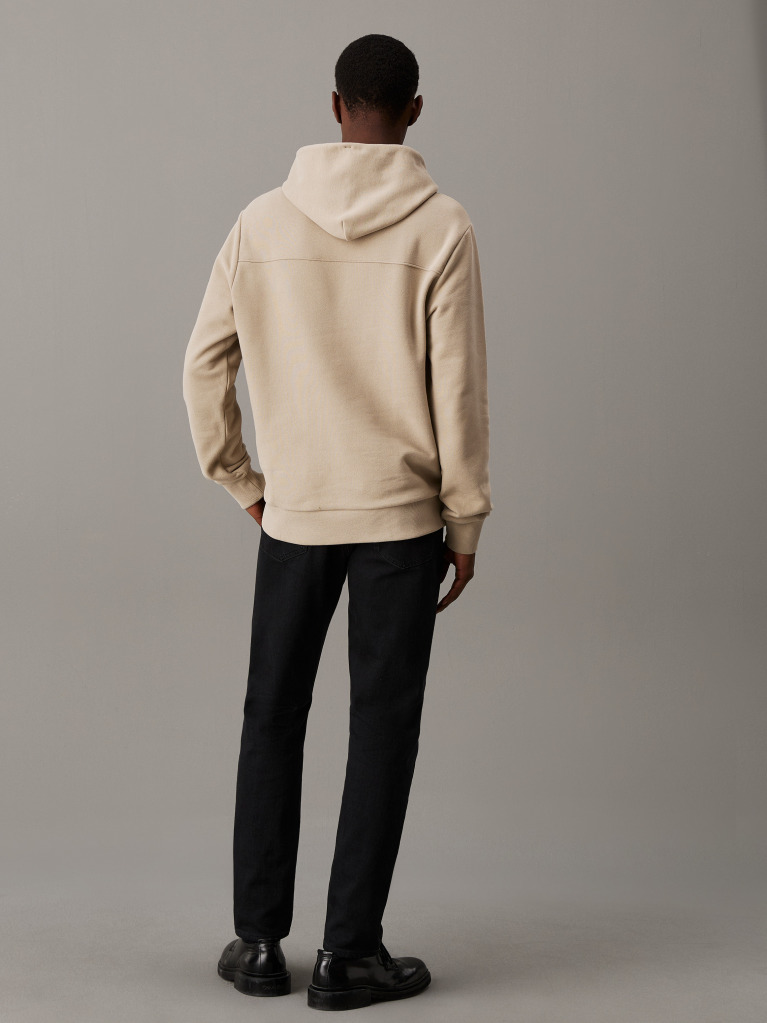 Beige Logo Hoodie  Men
