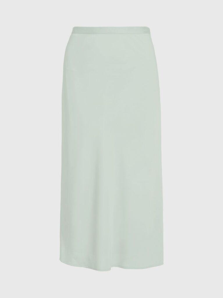 Green Recycled Polyester Slip Skirt  Women