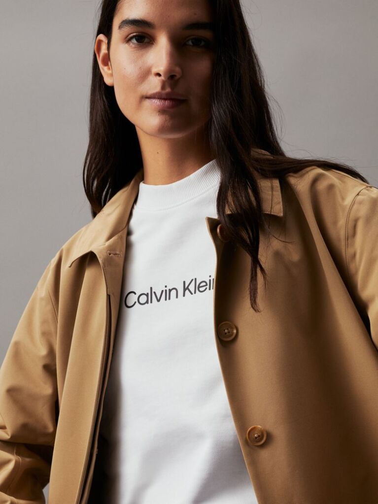 White Cotton Logo Sweatshirt  Women