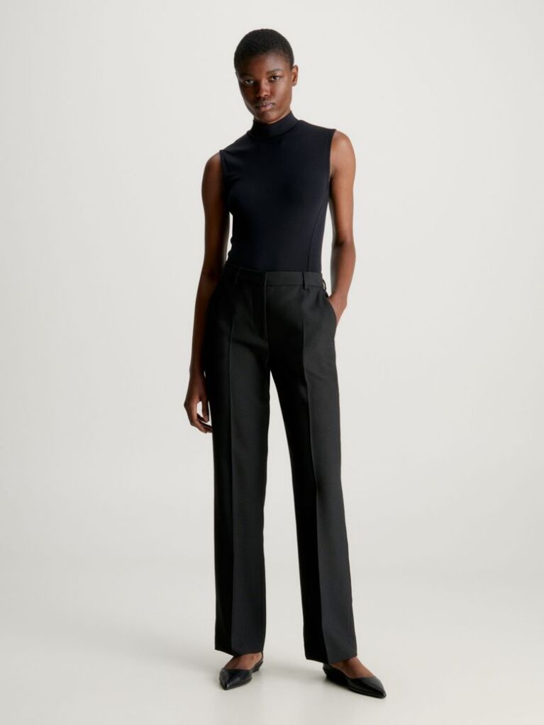 Black Stretch Jersey Bodysuit  Women