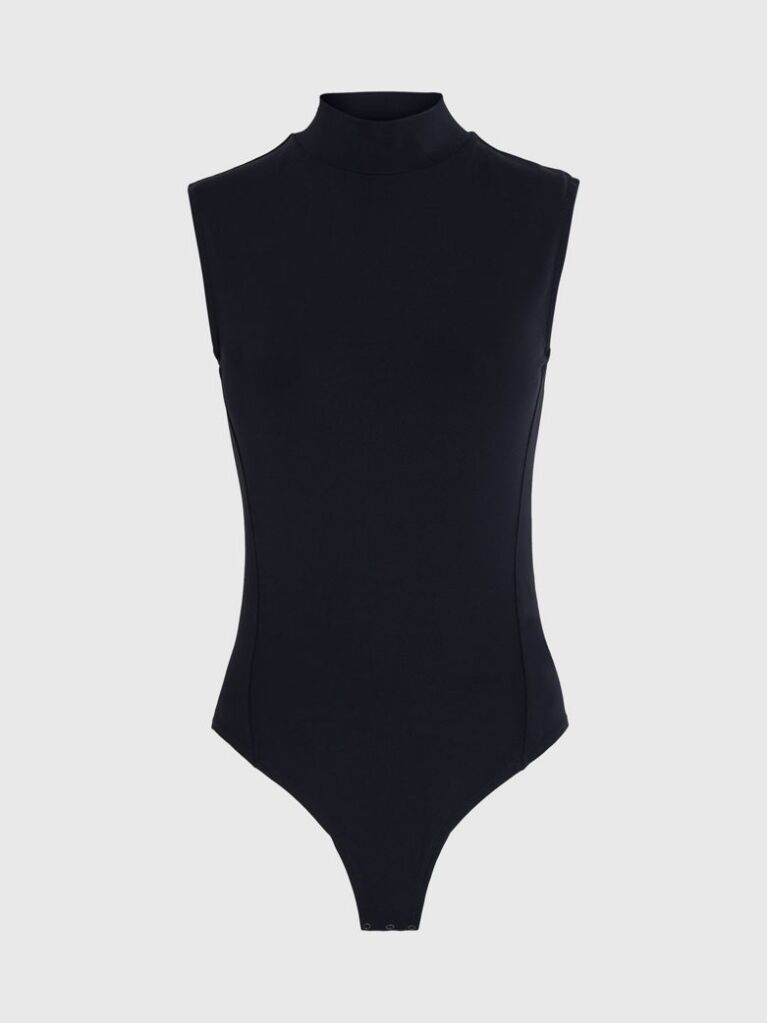 Black Stretch Jersey Bodysuit  Women