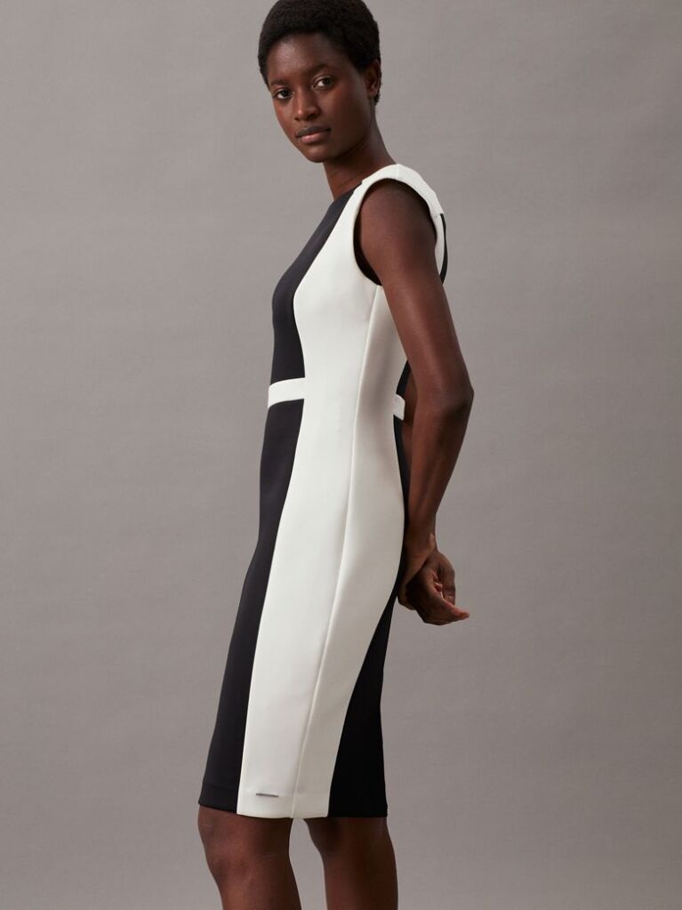 Multi Slim Scuba Colourblock Dress  Women