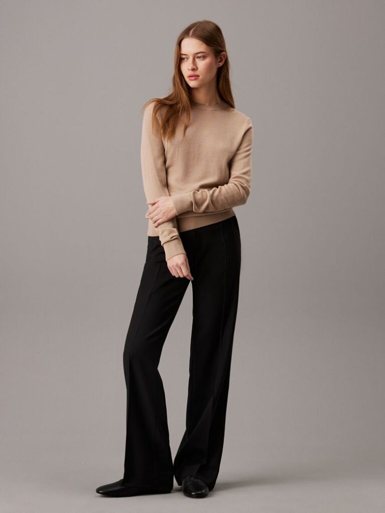 Brown Merino Wool Jumper  Women