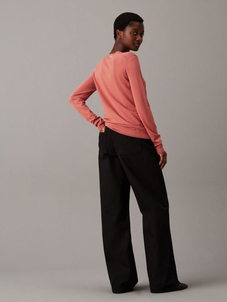 Orange Viscose Blend Jumper  Women
