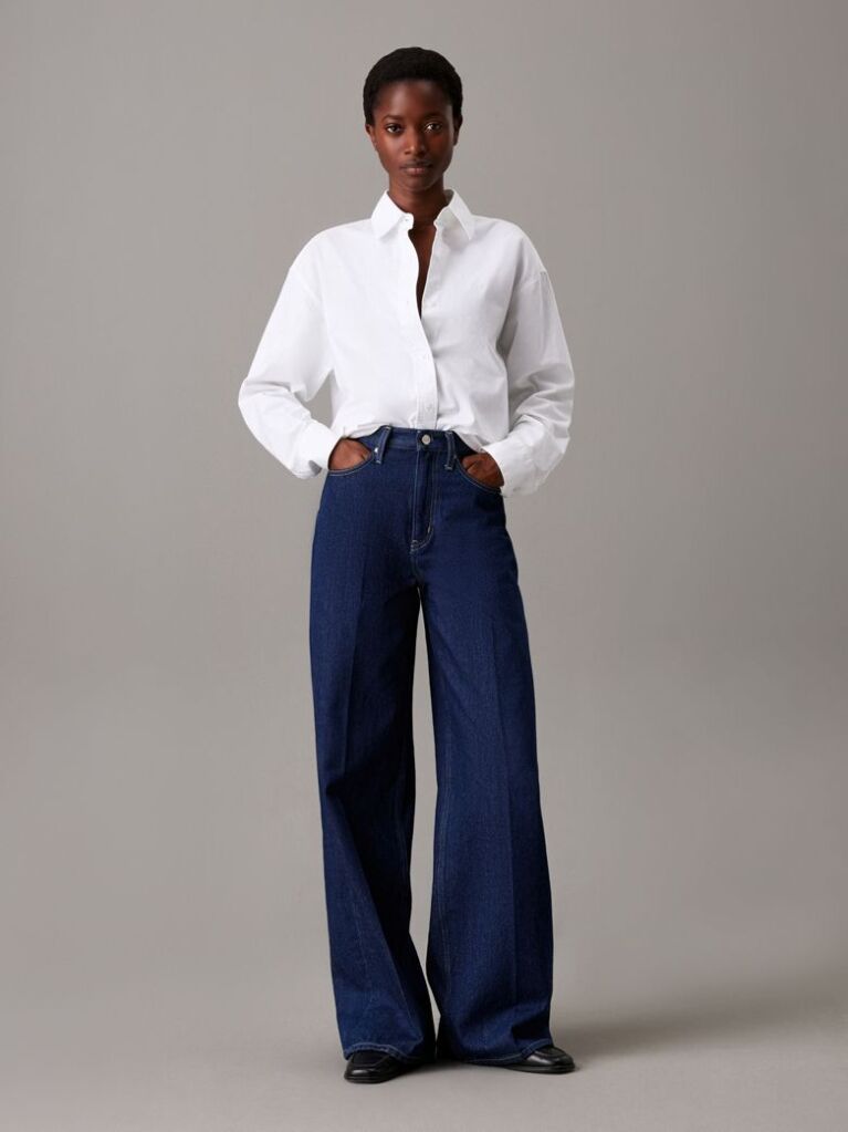 Denim High Rise Wide Jeans  Women