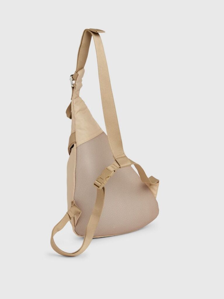 Beige Ripstop Crossbody Sling Bag  Men