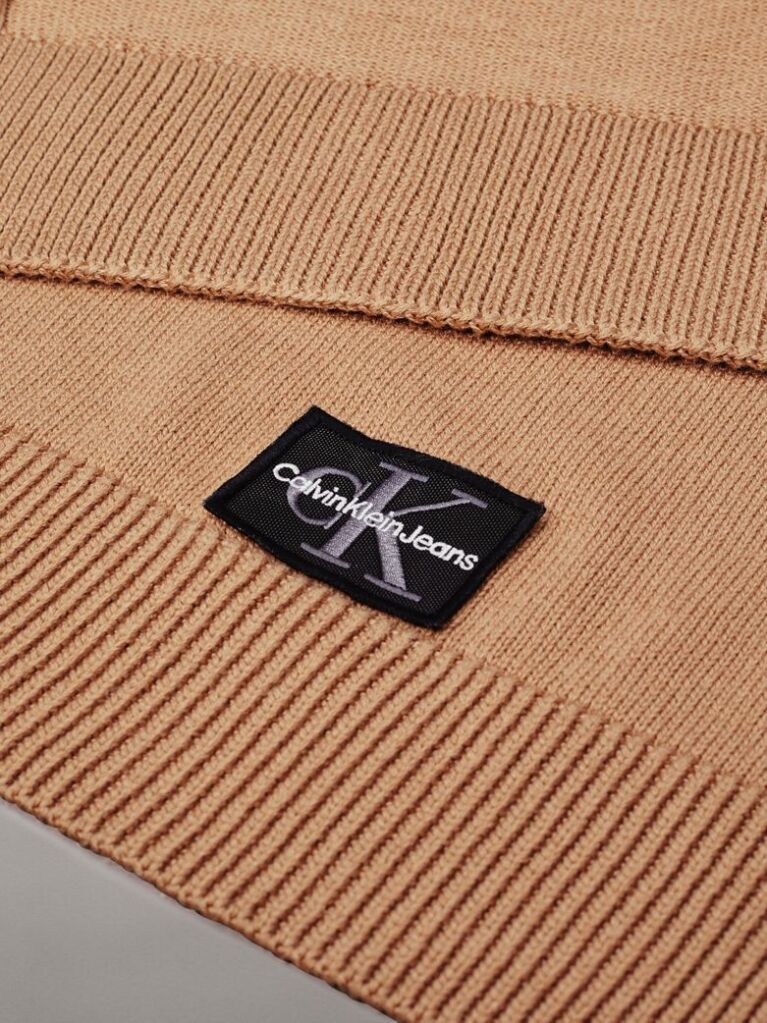 Beige Knit Scarf  Men