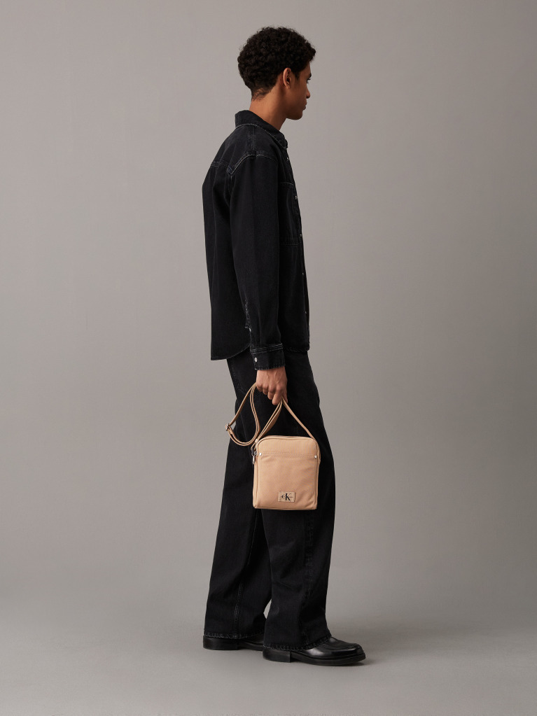 Beige Reporter Bag  Men
