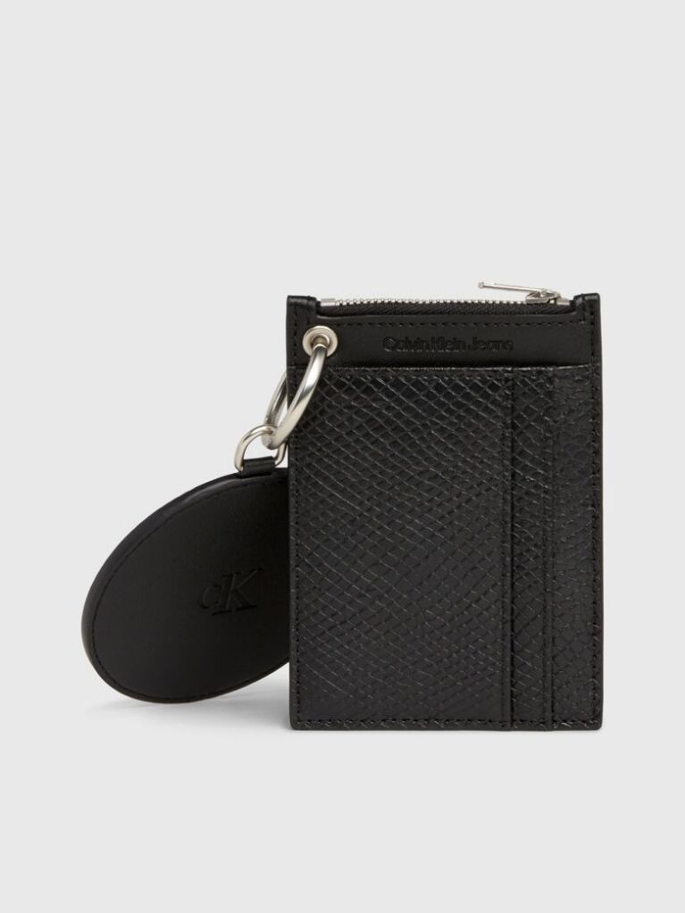 Black Snakeskin Zip Around Wallet  Women