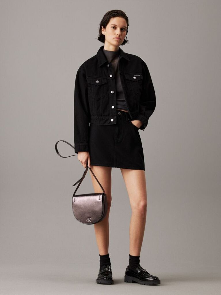 Silver Metallic Crossbody Bag  Women