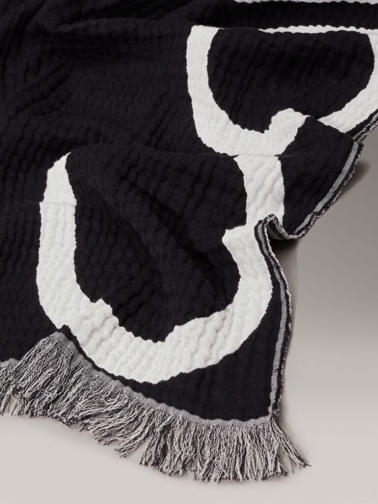 Black Logo Scarf  Women