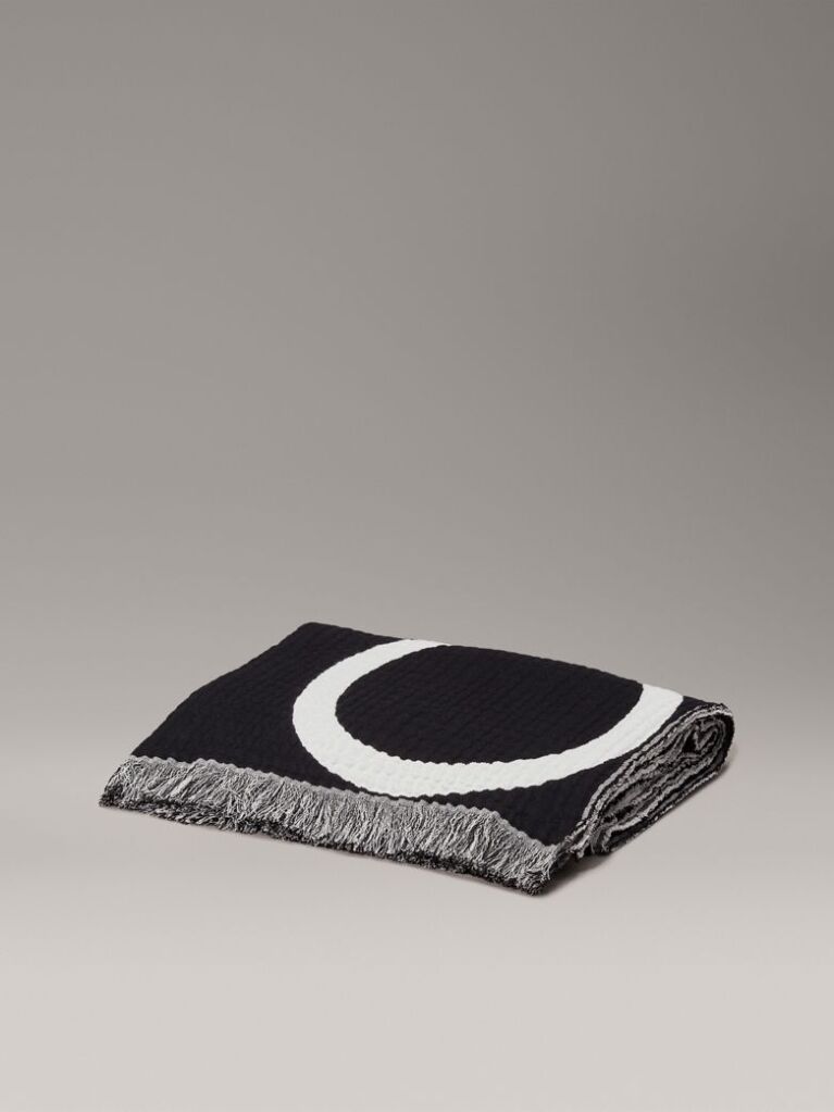 Black Logo Scarf  Women