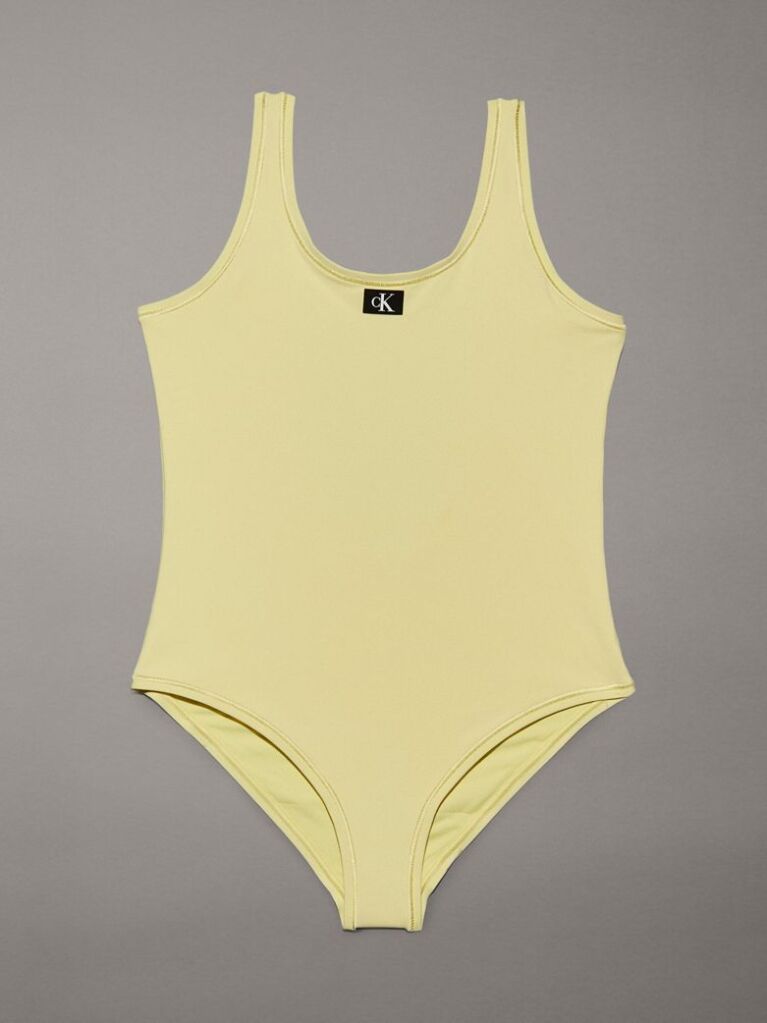 Yellow Girls Swimsuit - CK Monogram  Girls