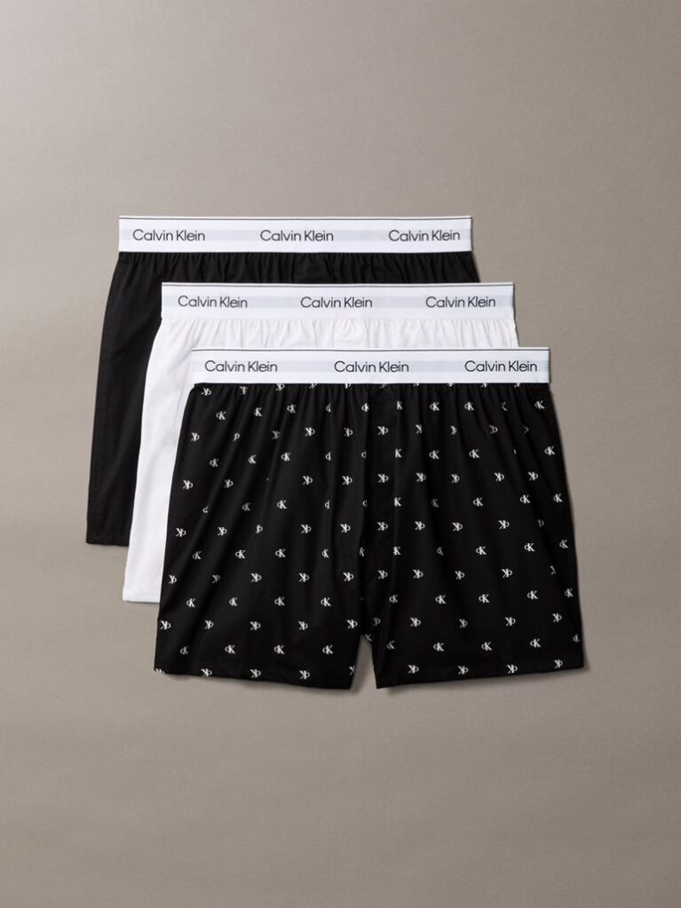 Multi 3 Pack Slim Boxers - Icon Cotton Stretch  Men