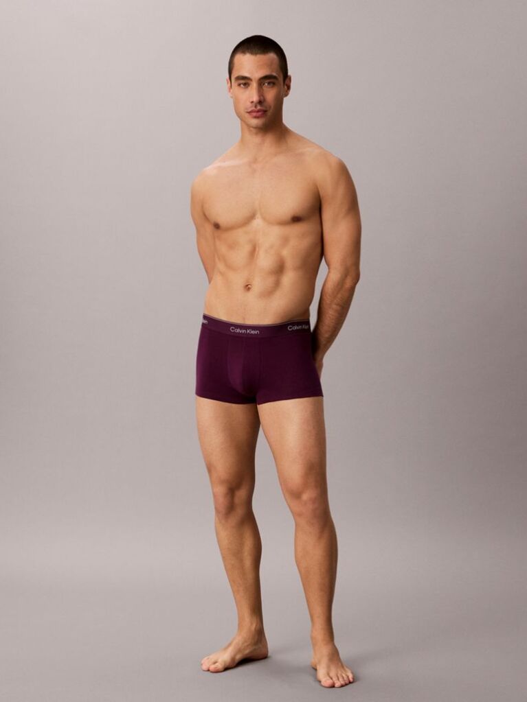 Multi 3 Pack Low Rise Trunks - Icon Cotton Stretch  Men