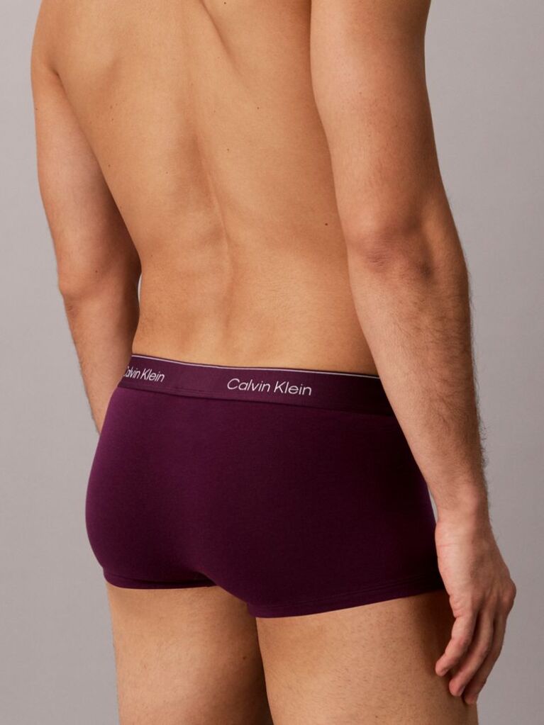 Multi 3 Pack Low Rise Trunks - Icon Cotton Stretch  Men
