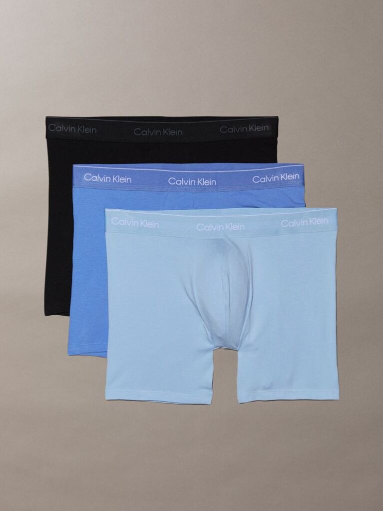 Multi 3 Pack Boxer Briefs - Icon Cotton Stretch  Men