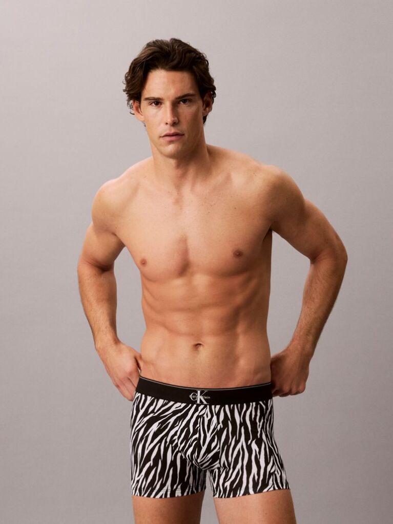 Multi Graphic Monogram Cotton Stretch Trunks  Men