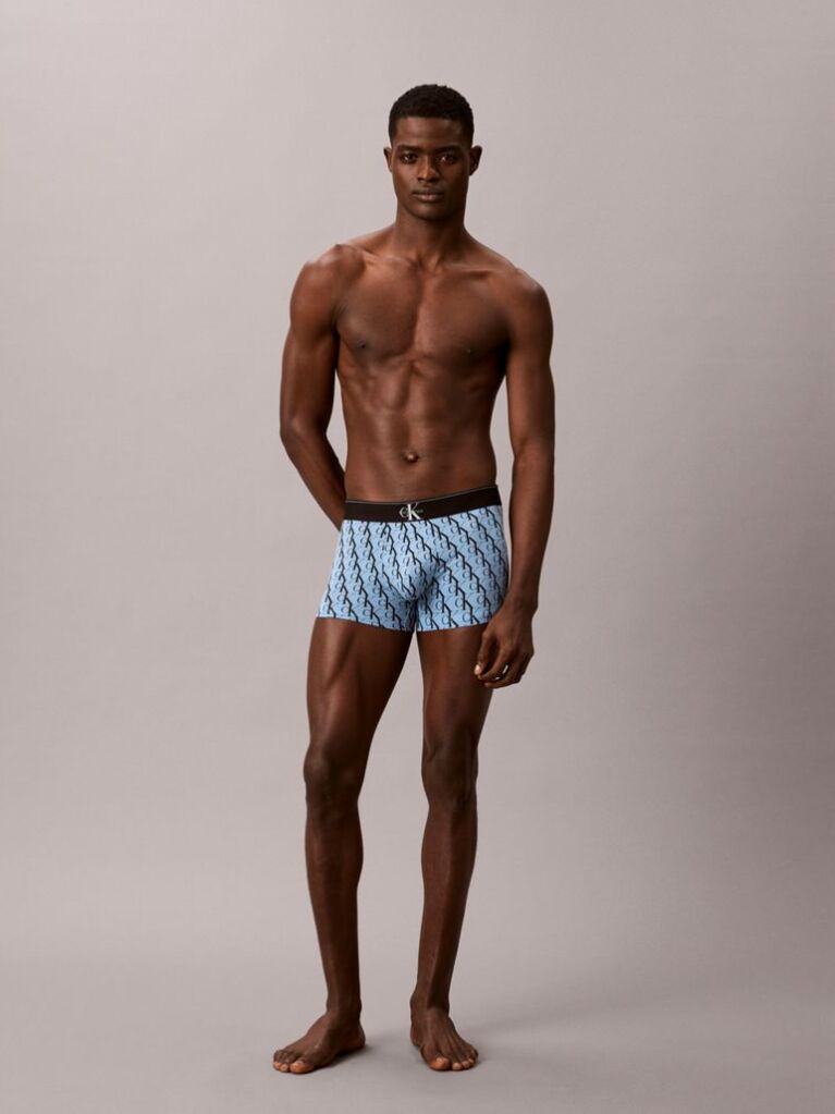 Multi Graphic Monogram Cotton Stretch Trunks  Men