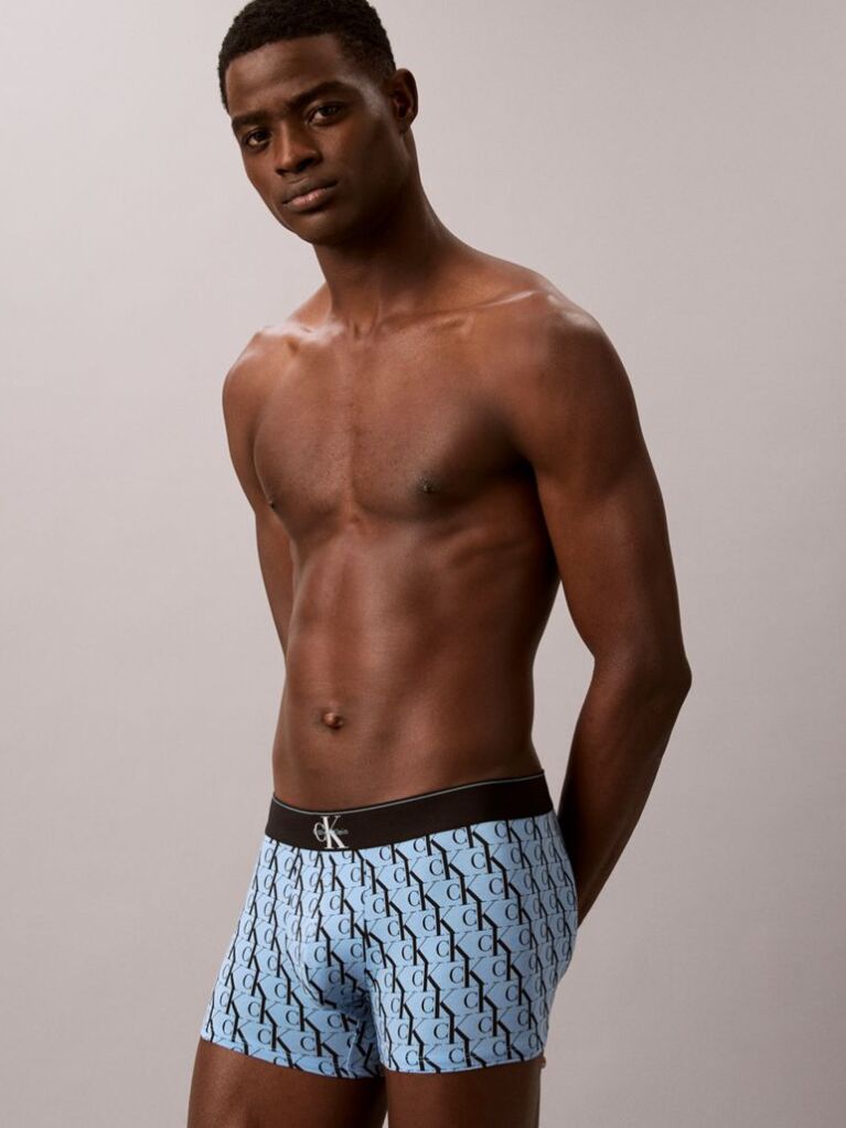 Multi Graphic Monogram Cotton Stretch Trunks  Men