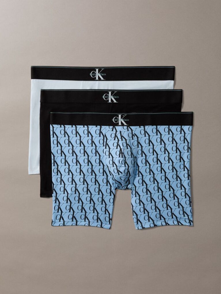 Multi Graphic Monogram Cotton Stretch Boxer Briefs  Men