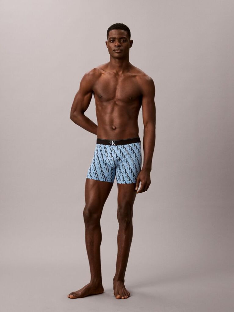 Multi Graphic Monogram Cotton Stretch Boxer Briefs  Men