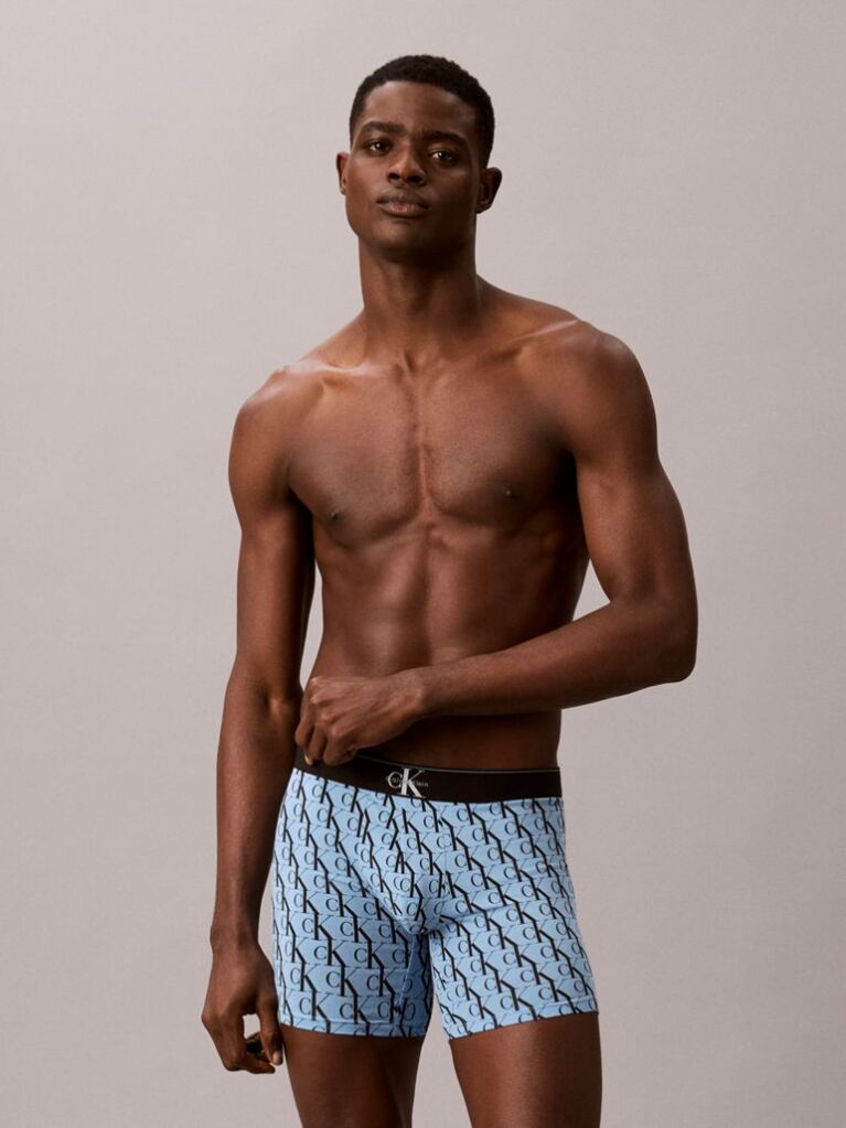 Multi Graphic Monogram Cotton Stretch Boxer Briefs  Men