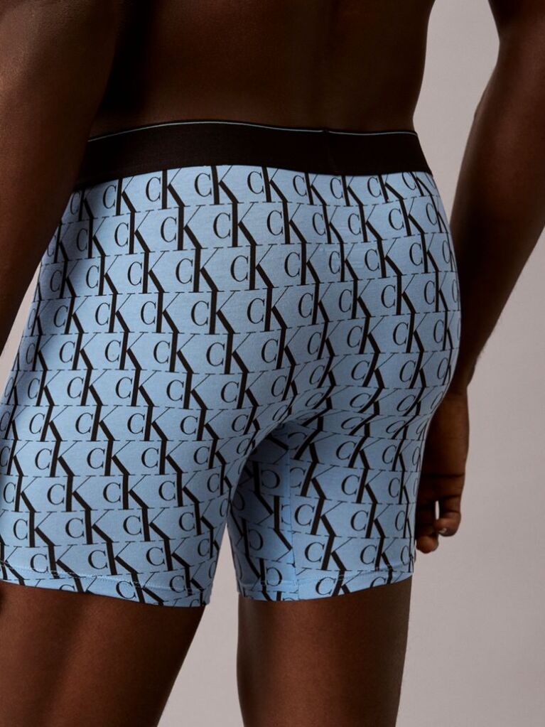 Multi Graphic Monogram Cotton Stretch Boxer Briefs  Men