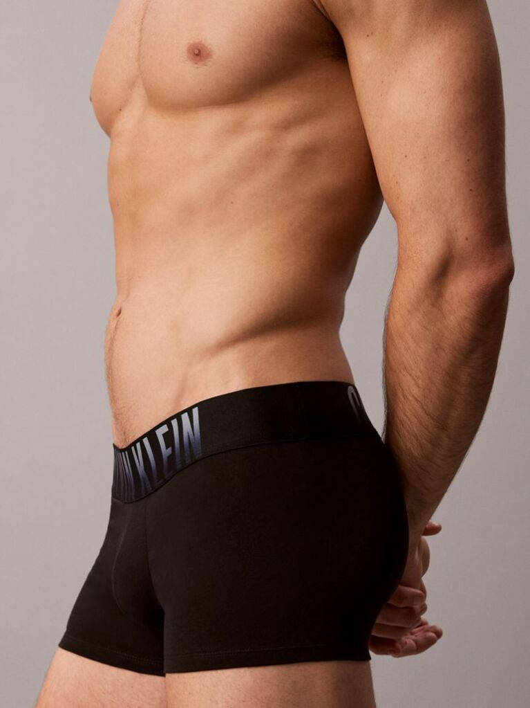 Black 3 Pack Trunks - Intense Power Cotton  Men