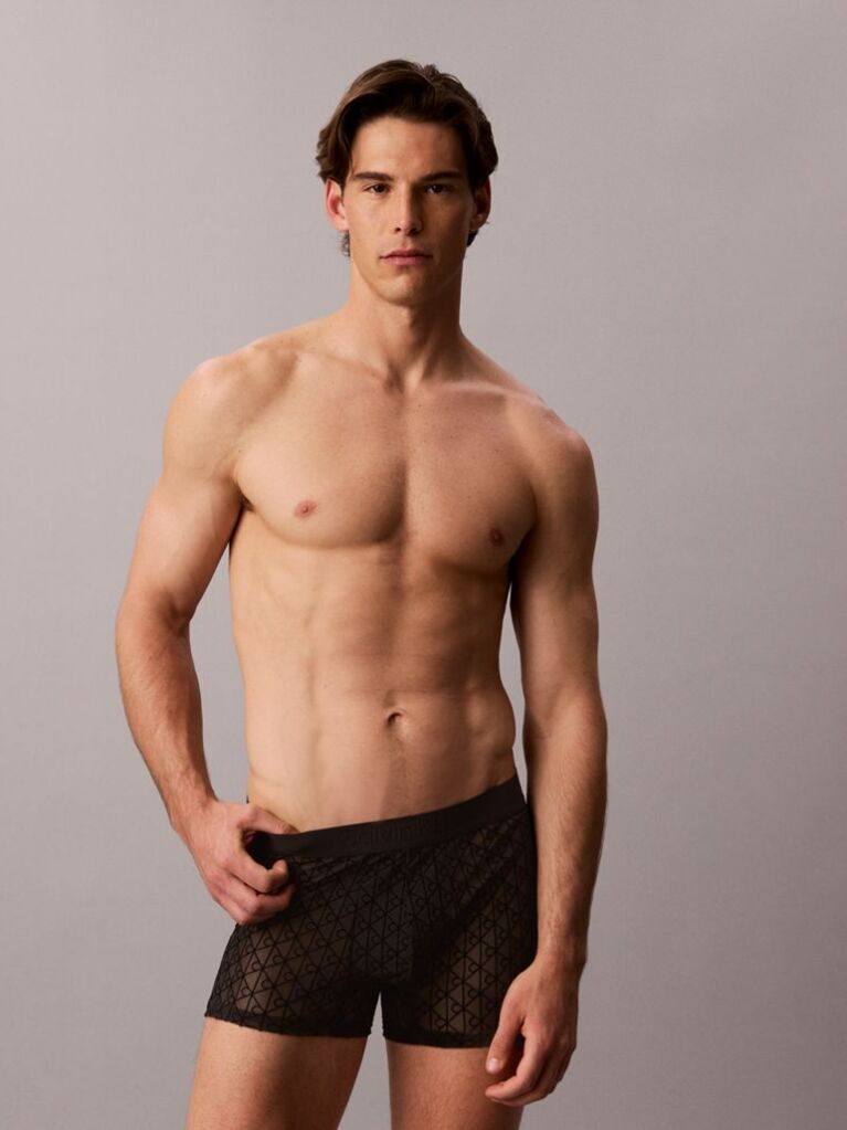 Black Sheer Mesh Trunks - CK Black  Men