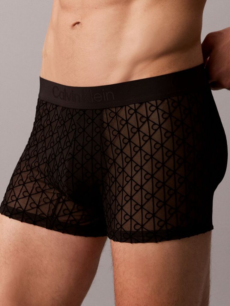 Black Sheer Mesh Trunks - CK Black  Men