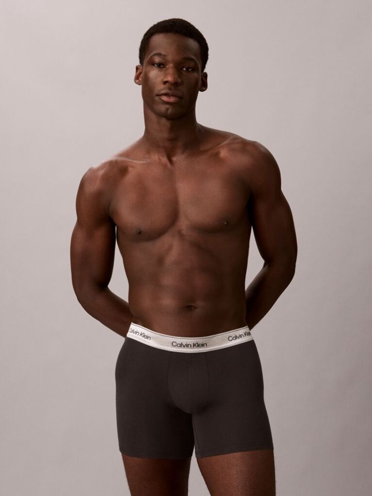 Μαύρο Σετ 3 Μπόξερ - Icon Cotton Stretch  Άνδρας