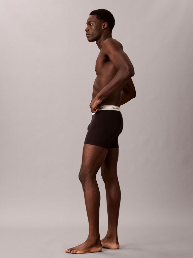 Μαύρο Σετ 3 Μπόξερ - Icon Cotton Stretch  Άνδρας
