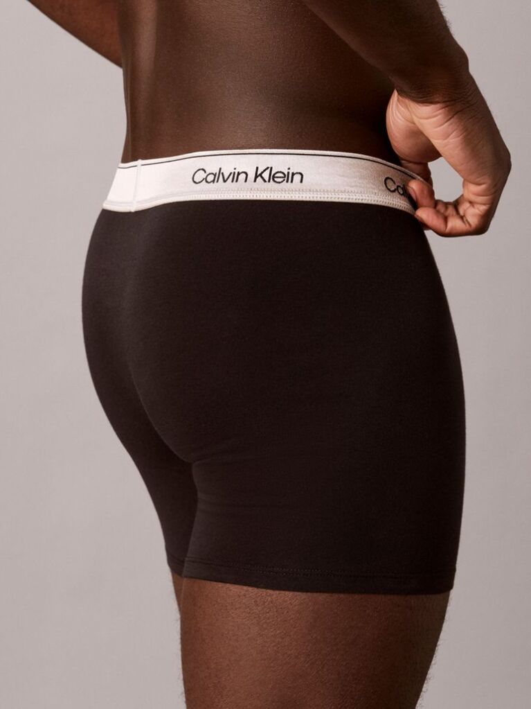 Μαύρο Σετ 3 Μπόξερ - Icon Cotton Stretch  Άνδρας