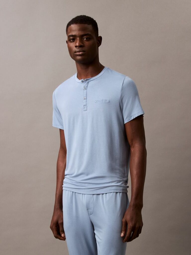 Blue Pyjama Top - Ultra Soft Modal  Men