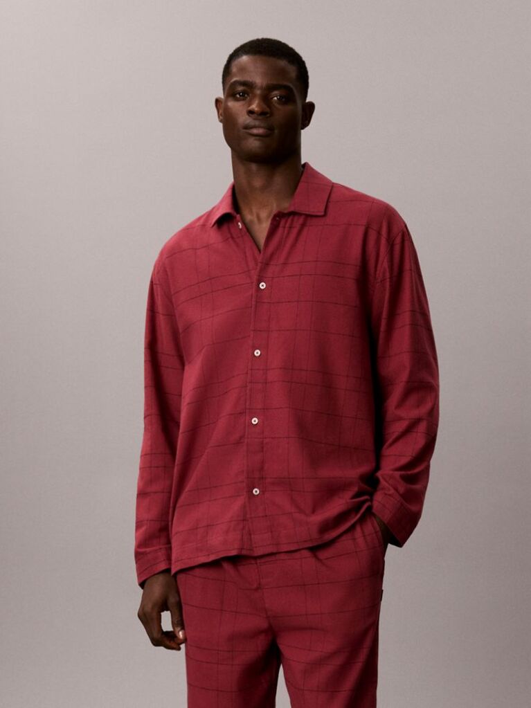 Κόκκινο Σετ Πιτζάμας Flannel  Άνδρας