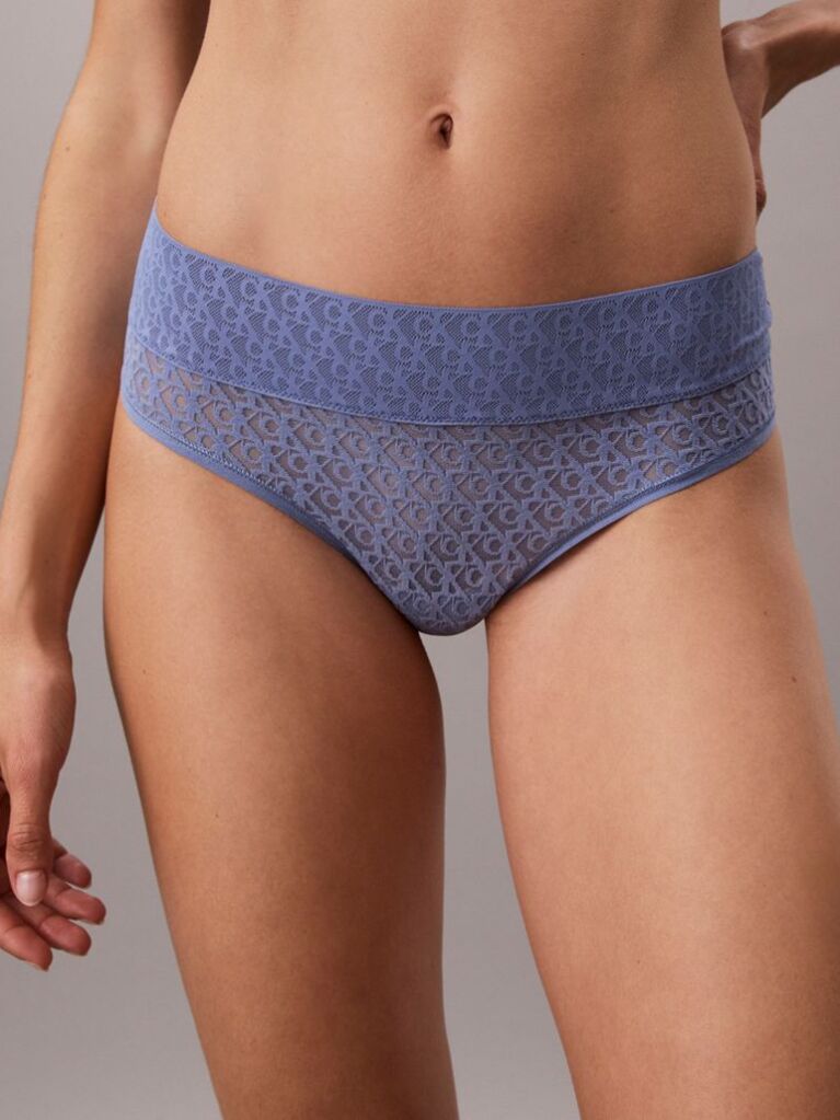 Blue Brazilian Briefs - Icon Logo Lace  Women
