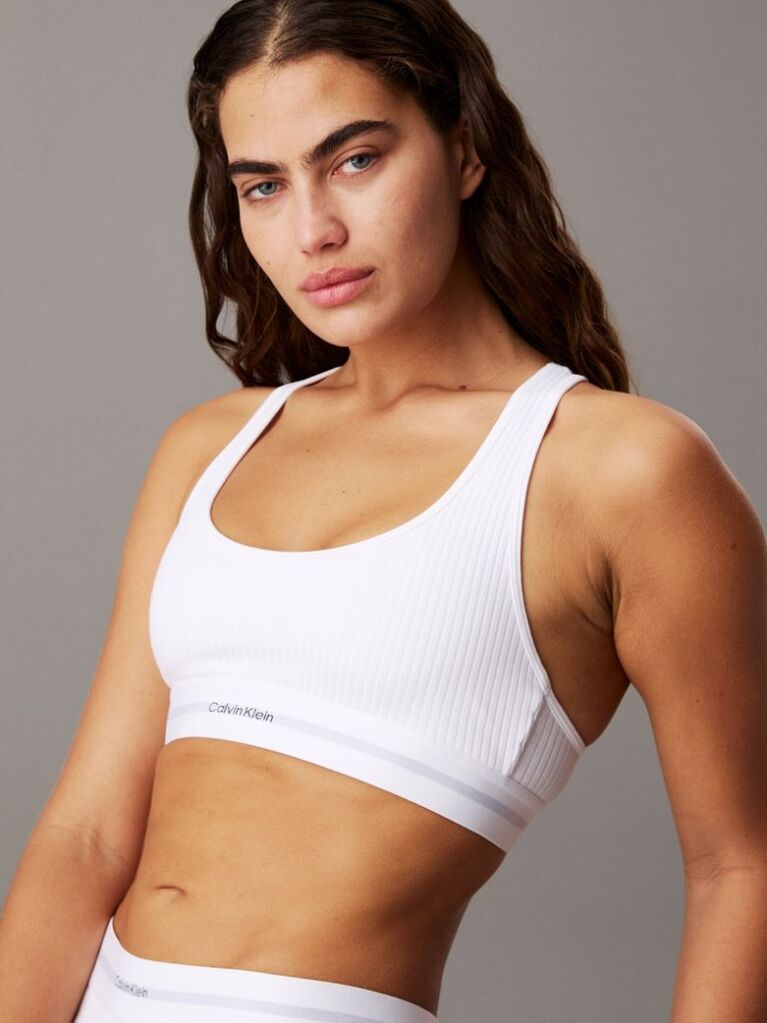 White Bralette - Cotton Modal Rib  Women