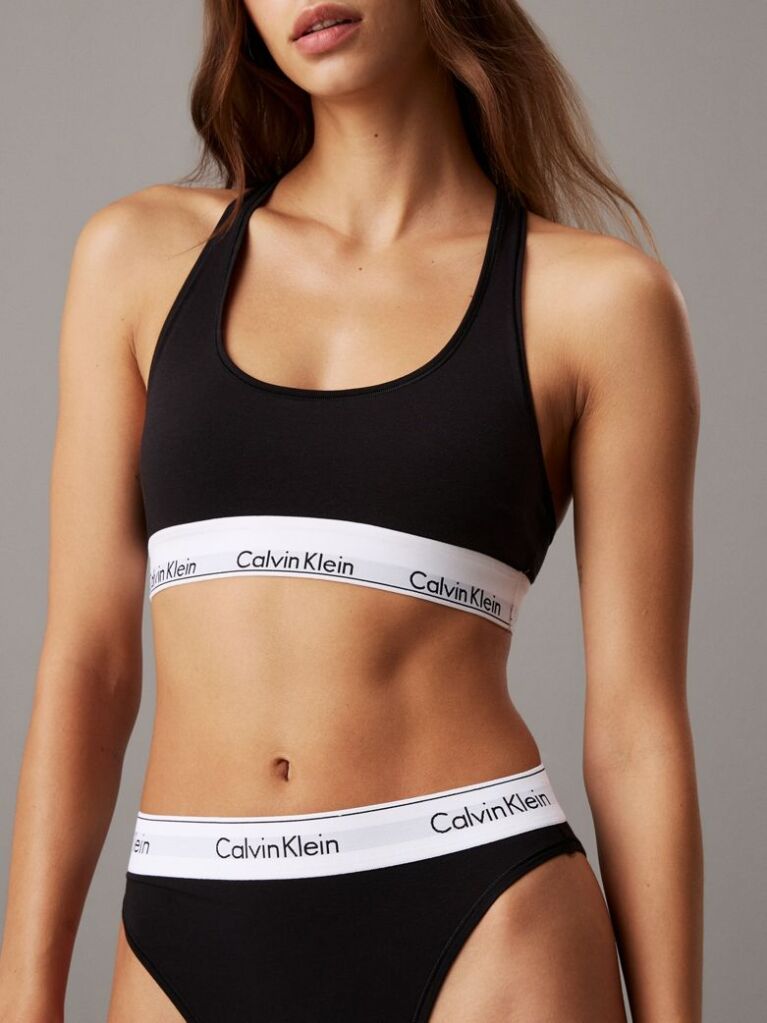 Μαύρο Σλιπ Με Ψηλό Κόψιμο - Icon Cotton Modal  Γυναίκα